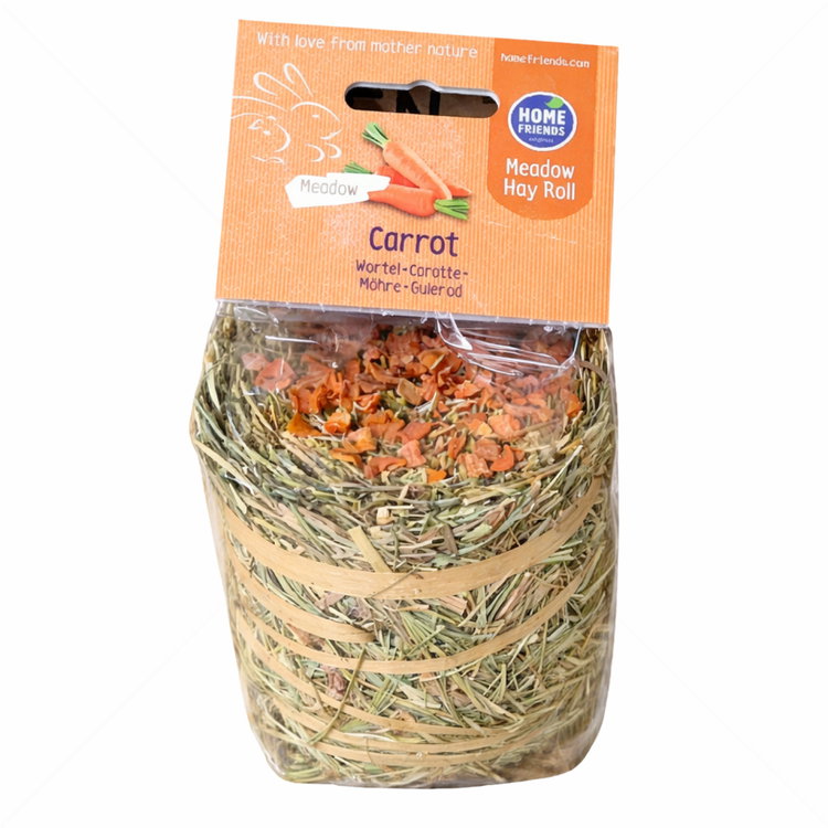 Ролка ливадно сено с топинг морков 100 гр HOMEFRIENDS Meadow Hay Roll