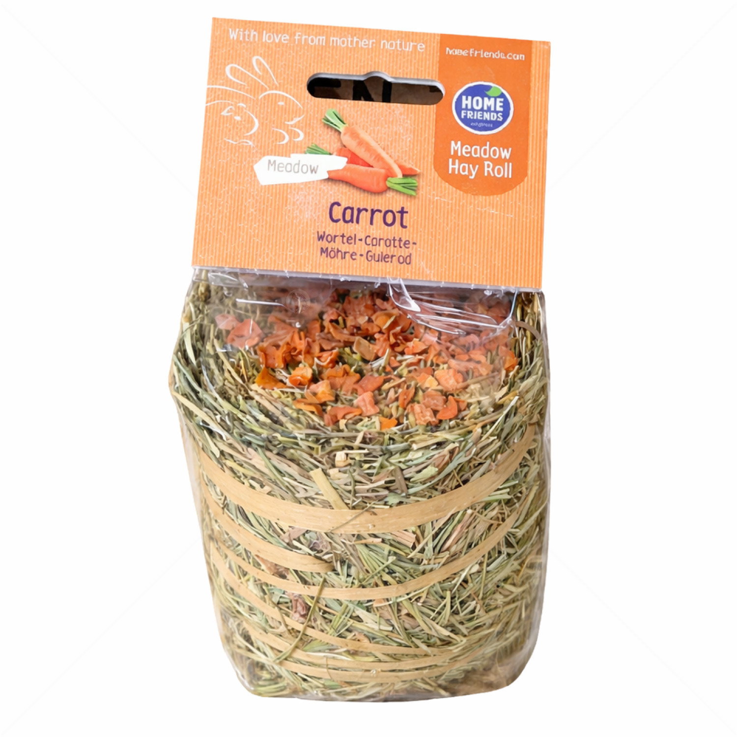 Ролка ливадно сено с топинг морков 100 гр HOMEFRIENDS Meadow Hay Roll