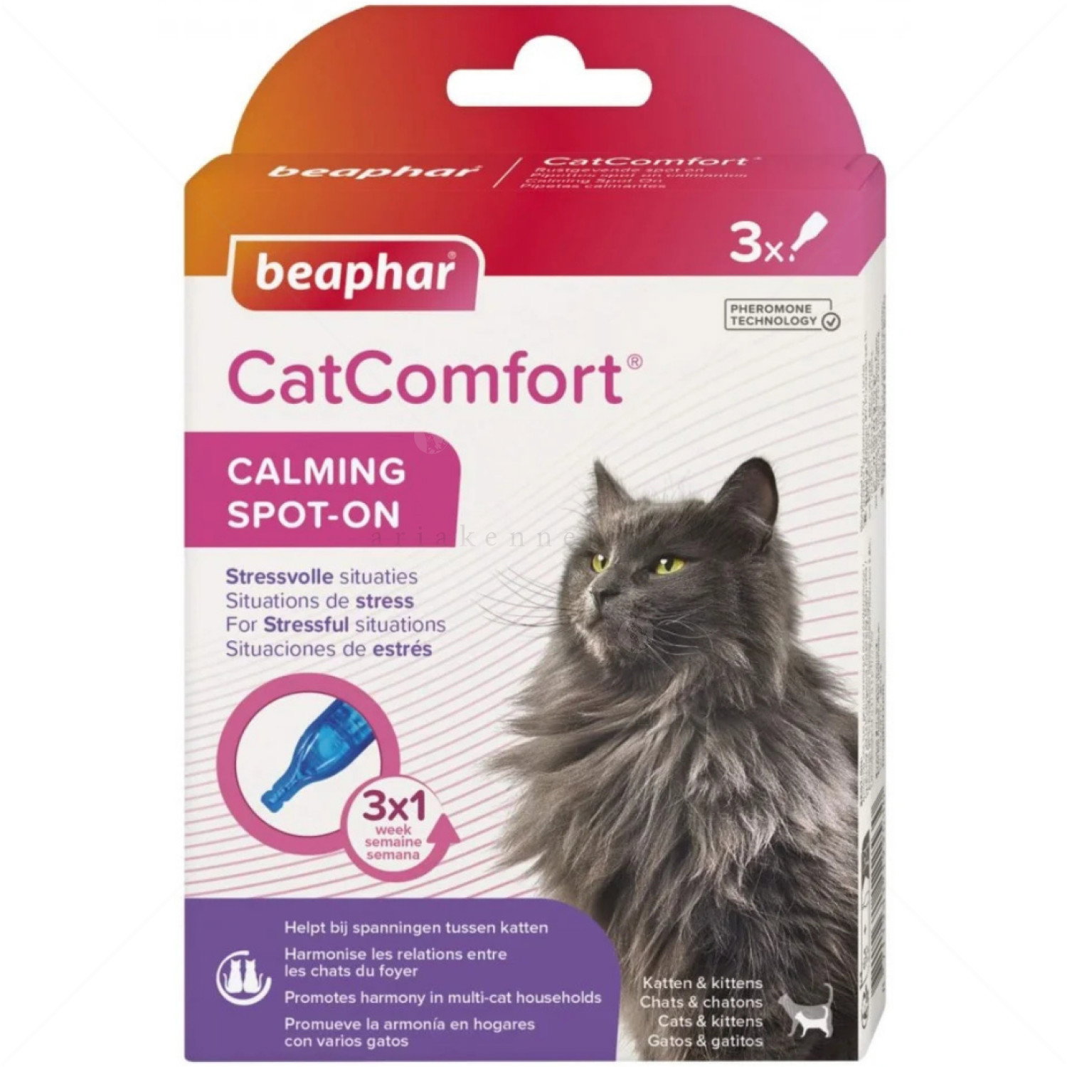 Успокояващи капки с феромони BEAPHAR CatComfort Calming Spot on