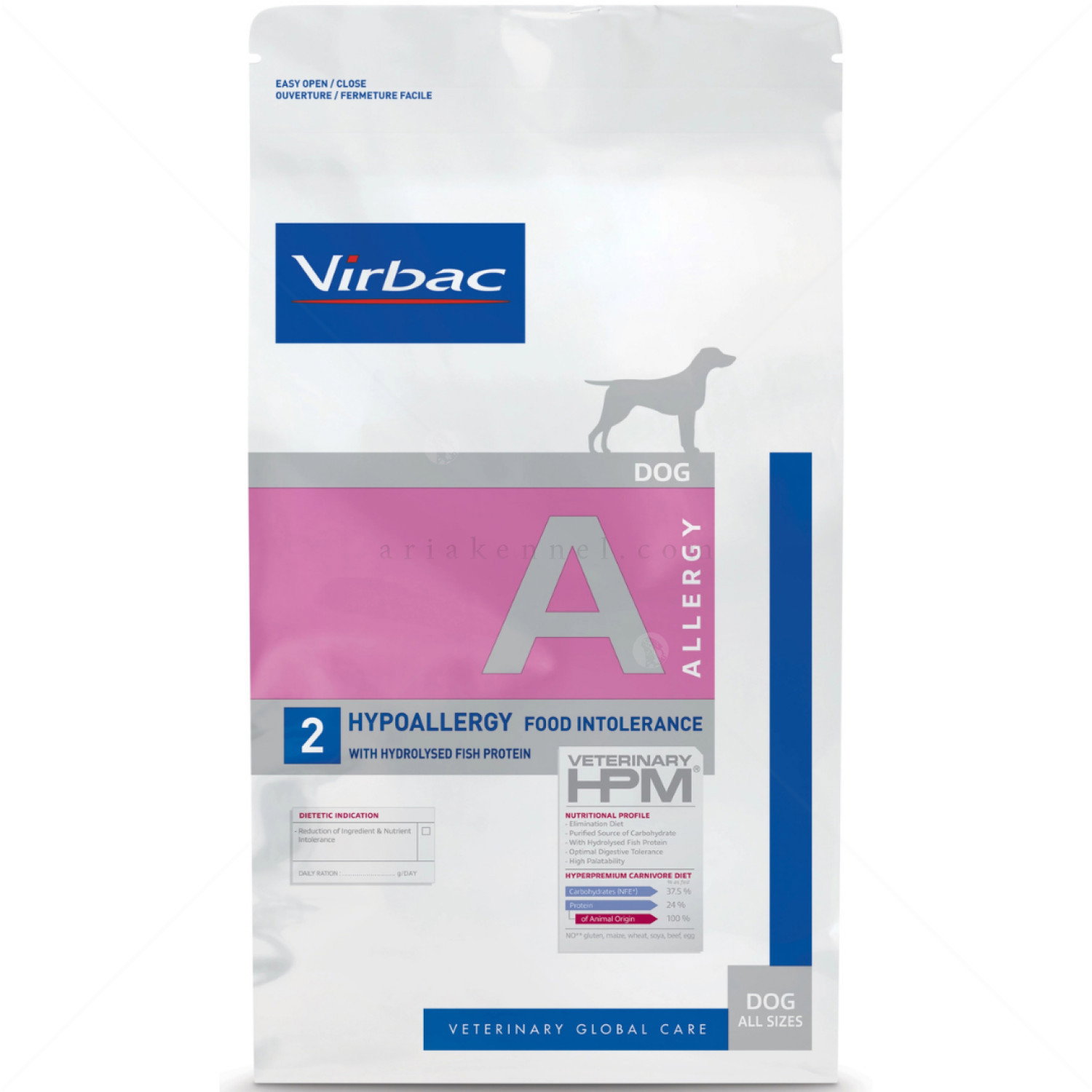 VIRBAC Dog Hypoallergy with Hydrolysed Fish Protein A - 12 кг