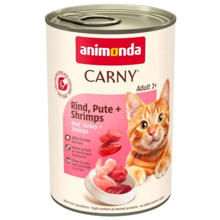 ANIMONDA Carny 400 гр. Adult телешко, пуешко месо и скариди