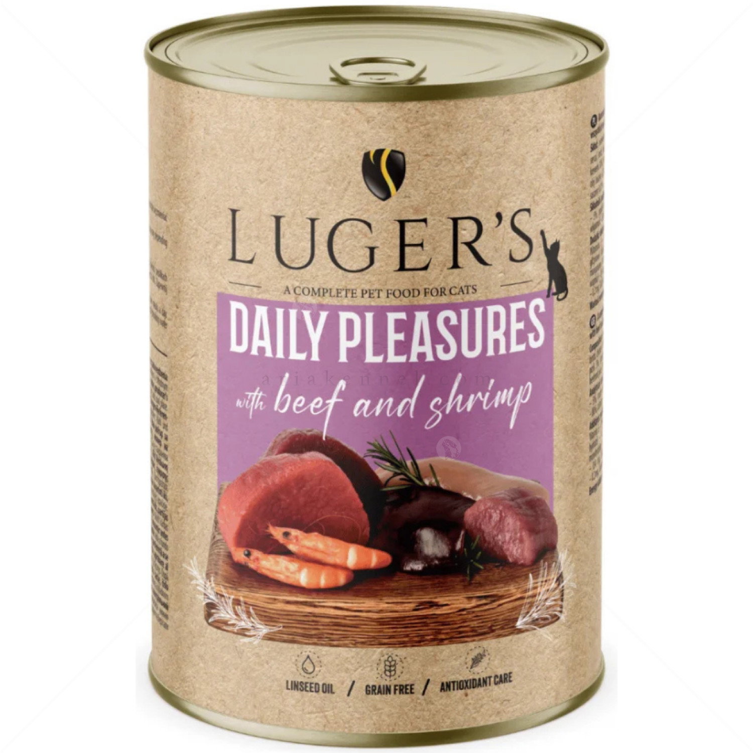 Консерва за котки 400 гр LUGER'S Adult Daily Pleasures with Beef and shrimp