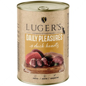 Консерва за котки 400 гр LUGER'S Adult Daily Pleasures with Duck hearts