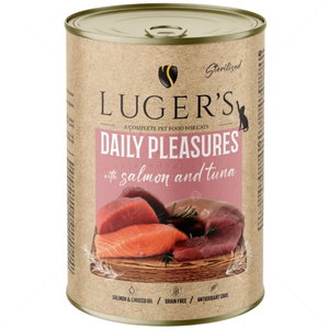 Консерва за кастрирани котки 400 гр LUGER'S Sterilised Adult Daily Pleasures with Salmon and Tuna