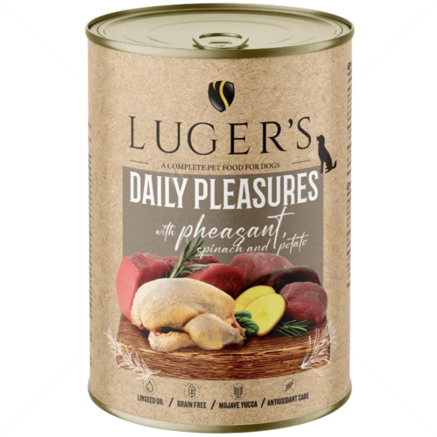 Консерва с фазанско месо, спанак и картофи 400 гр LUGERS Daily Pleasures Pheasant, spinach and potato