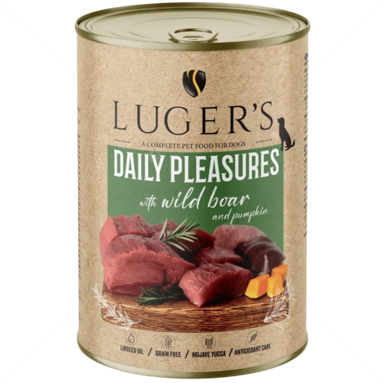 Консерва с глиган и тиква 400 гр LUGERS Daily Pleasures Wild boar and pumpkin