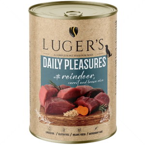 Консерва с еленско месо, моркови и кафяв ориз 400 гр LUGERS Daily Pleasures Reindeer, carrot and brown rice