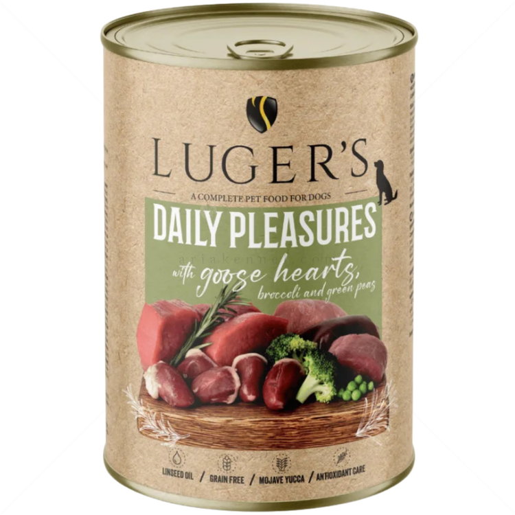 Консерва с пилешки сърца и морков 400 гр LUGERS Daily Pleasures Chicken hearts and carrot