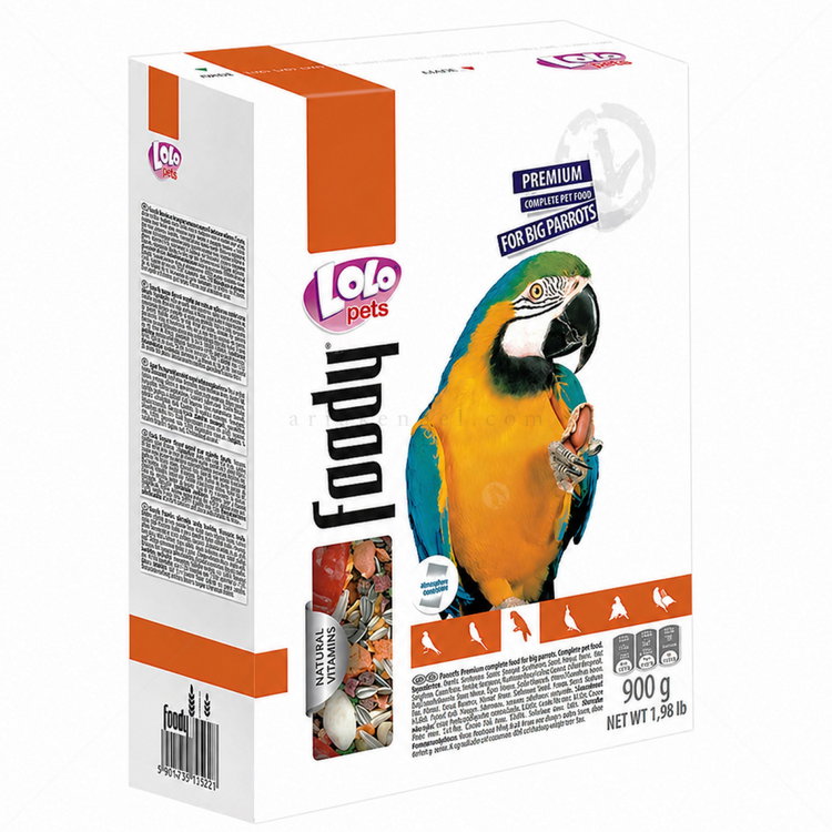 Храна за големи папагали LOLO PETS 0.900 кг