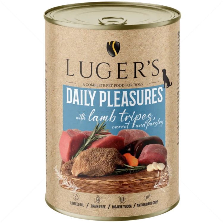 Консерва с агнешко шкембе, морков и магданоз 400 гр LUGERS Daily Pleasures Lamb tripes, carrot and parsley