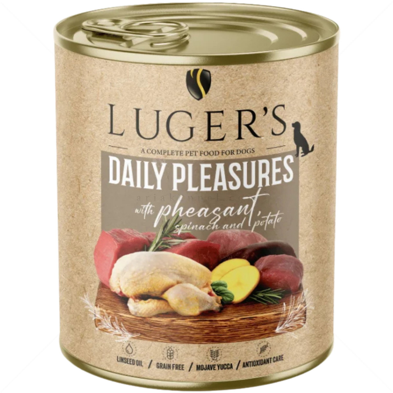 Консерва с фазанско месо, спанак и картофи 800 гр LUGERS Daily Pleasures Pheasant, spinach and potato