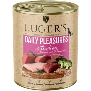 Консерва с пуйка, броколи и кафяв ориз 800 гр LUGERS Daily Pleasures Turkey, broccoli and brown rice