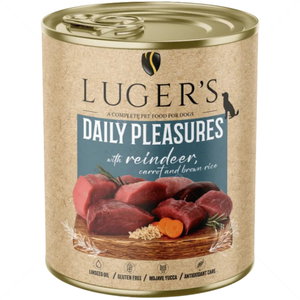 Консерва с еленско месо, моркови и кафяв ориз 800 гр LUGERS Daily Pleasures Reindeer, carrot and brown rice