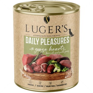 Консерва с гъши сърца, броколи и зелен грах 800 гр LUGERS Daily Pleasures Goose hearts, broccoli and green peas