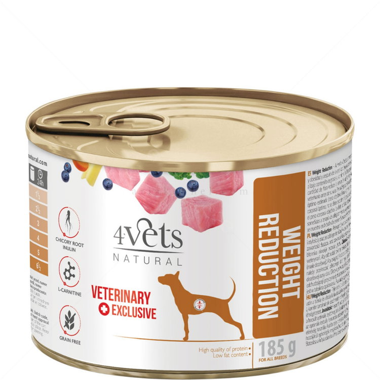 4VETS Dog Natural Weight Reduction 185 гр - за контрол на теглото