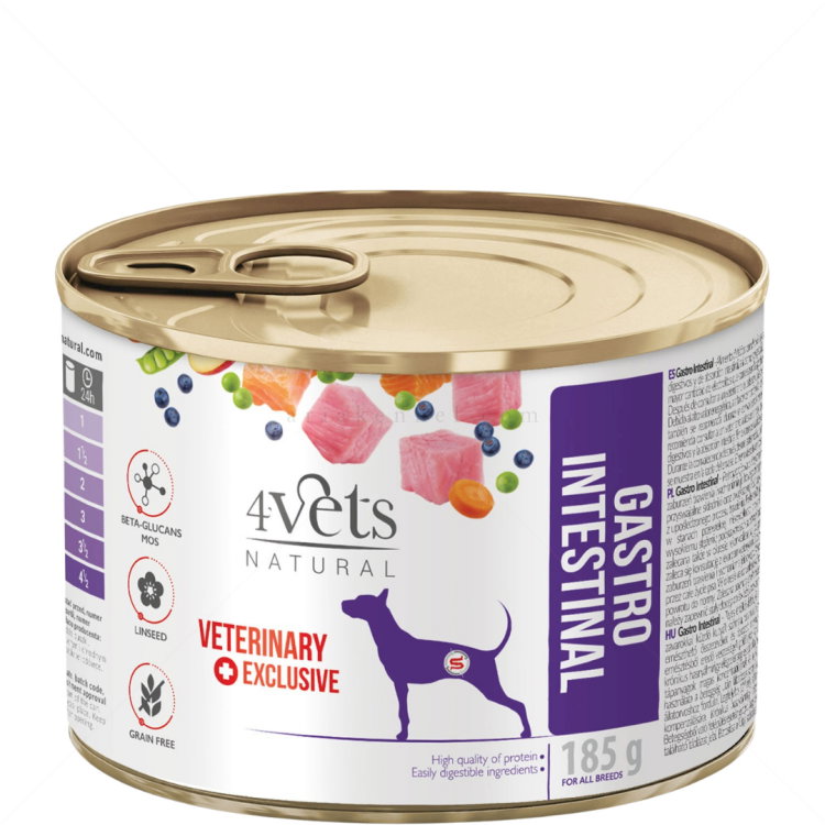 4VETS Dog Natural Gastro Intestinal 185 гр - при стомашно чревни проблеми