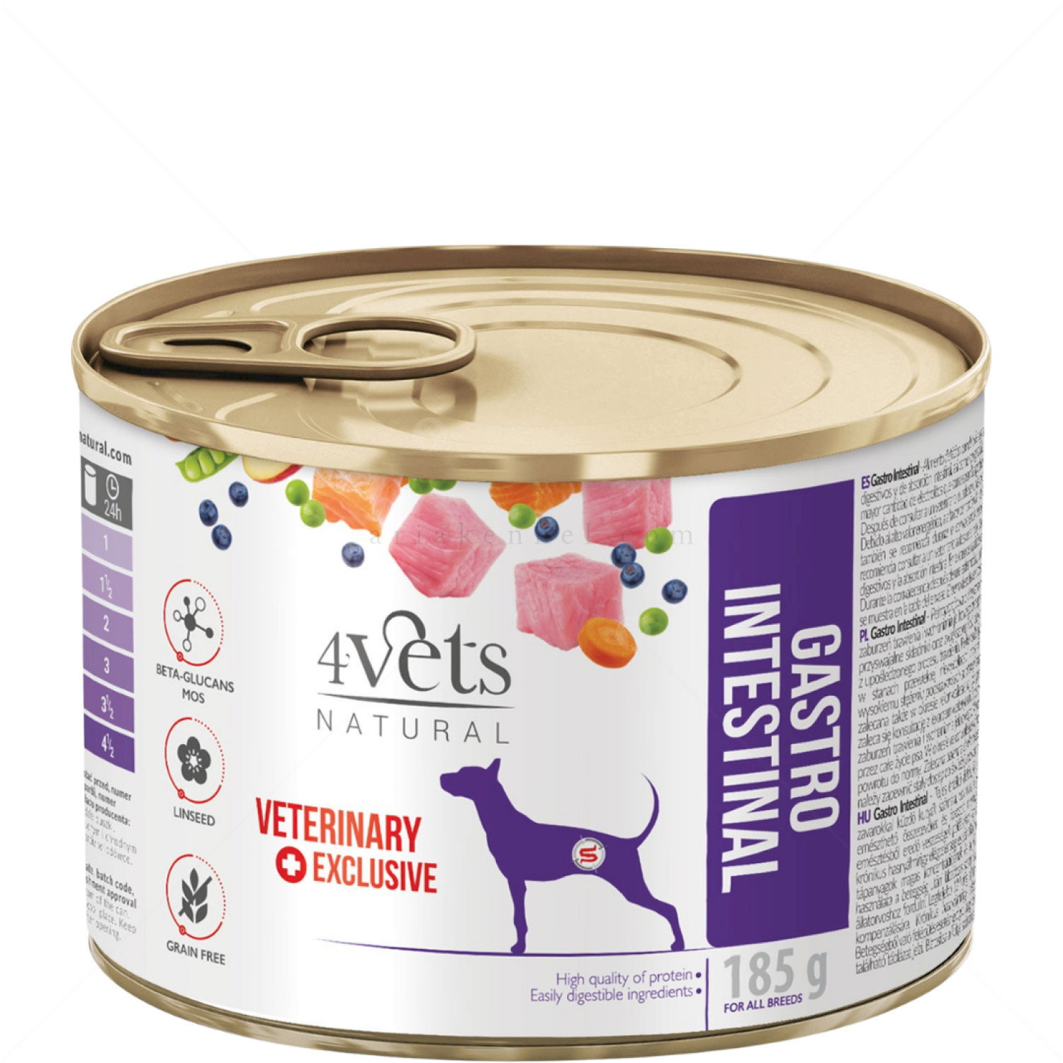 4VETS Dog Natural Gastro Intestinal 185 гр - при стомашно чревни проблеми