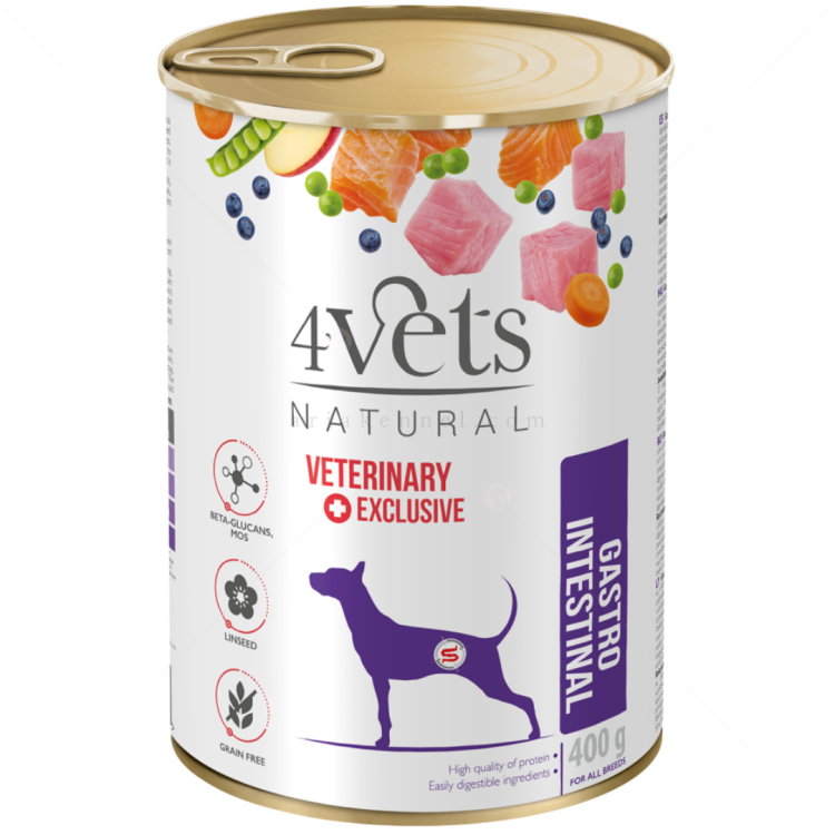 4VETS Dog Natural Gastro Intestinal 400 гр - при стомашно чревни проблеми