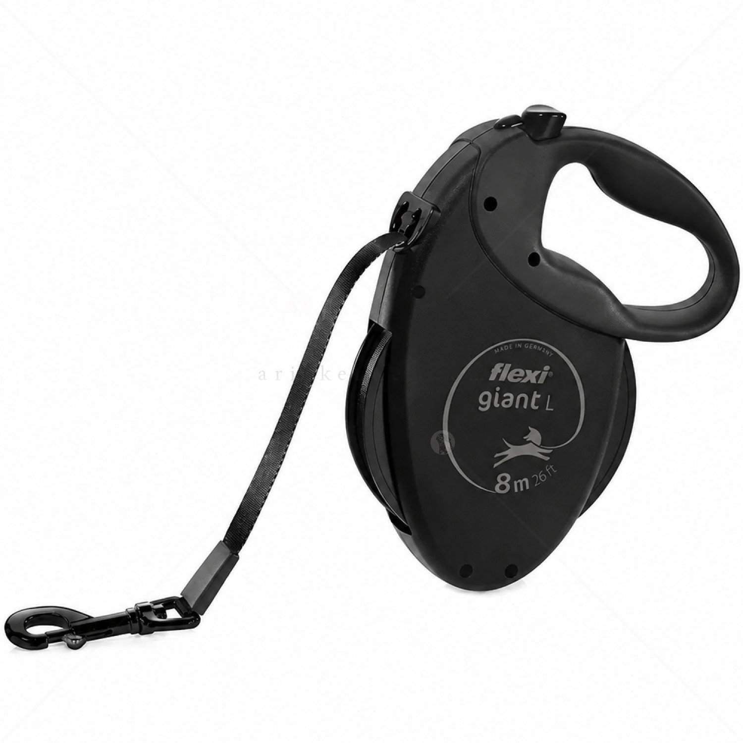 FLEXI Giant Black Edition L лента – Автоматичен повод, черен
