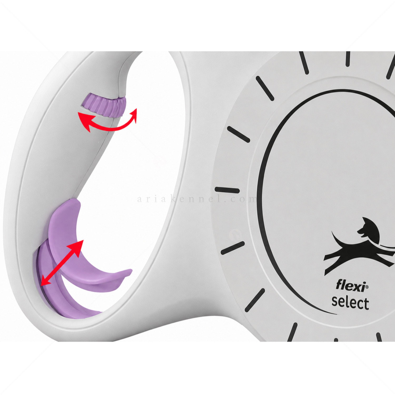 FLEXI Select лента – Автоматичен повод, лилав