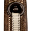 FLEXI Leather Brown M лента – Автоматичен повод от естествена кожа, кафяв