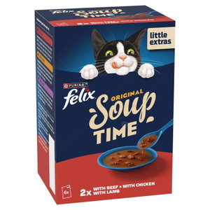 Супа с говеждо, пилешко и агнешко месо FELIX Soup Original 6х48 гр