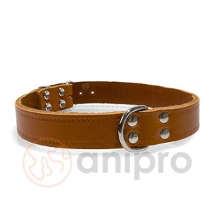 Кожен нашийник 16 мм/ 40 см ANIPRO, коняк