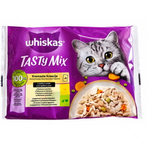 WHISKAS Tasty Mix Adult 4х85 гр Фини кулинарни творения в сос грейви