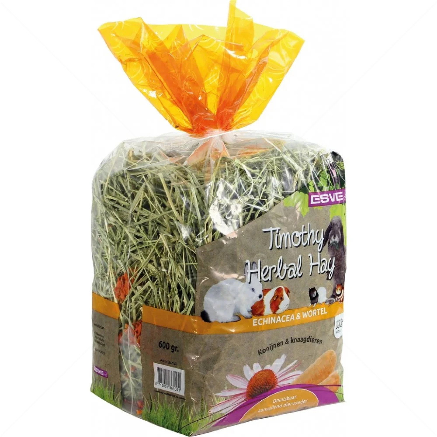 Сено от тимотейка с ехинацея и моркови 600 гр ESVE Timothy Herbal Hay