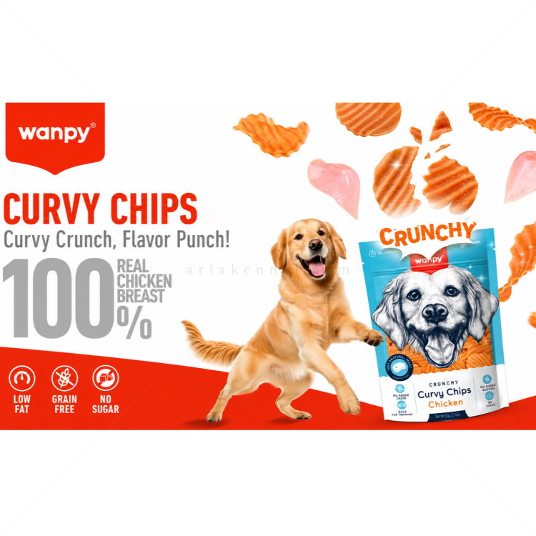 Чипс с пилешко месо WANPY Crunchy Curvy Chips Chicken
