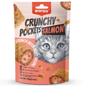 Хрупкави хапки с кремообразен пълнеж с вкус на сьомга и хайвер WANPY Crunchy Pockets Salmon