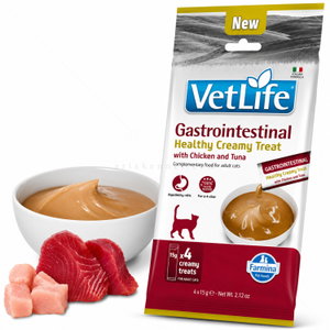 Крем лакомство при храносмилателни проблеми с пилешко месо и риба тон VET LIFE Gastrointestinal Healthy Creamy Treat with Chicken & Tuna