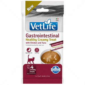 Крем лакомство при храносмилателни проблеми с пилешко месо и риба тон VET LIFE Gastrointestinal Healthy Creamy Treat with Chicken & Tuna