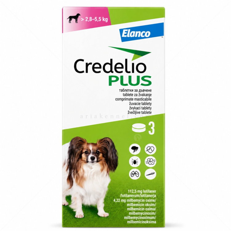 Комбинирана таблетка за вътрешно и външно обезпаразитяване CREDELIO PLUS 1x112.50 mg