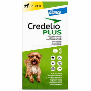 Комбинирани таблетки за вътрешно и външно обезпаразитяване CREDELIO PLUS 3x56.25 mg