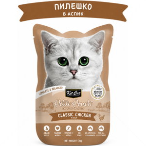 Пауч с пилешко месо в желе 70 гр KIT CAT Petit Pouch Chicken in Aspic