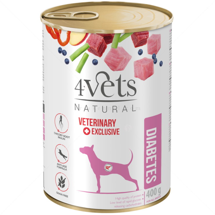 4VETS Dog Natural Diabetes 400 гр - при диабет