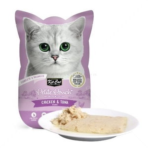 Пауч с пилешко месо и риба тон в желе 70 гр KIT CAT Petit Pouch Chicken & Tuna in Aspic