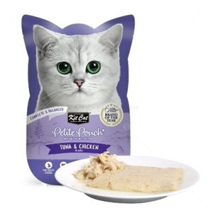 Пауч с риба тон и пилешко месо в желе 70 гр KIT CAT Petit Pouch Tuna & Chicken in Aspic