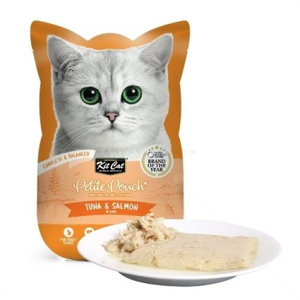 Пауч с риба тон и сьомга в желе 70 гр KIT CAT Petit Pouch Tuna & Salmon in Aspic