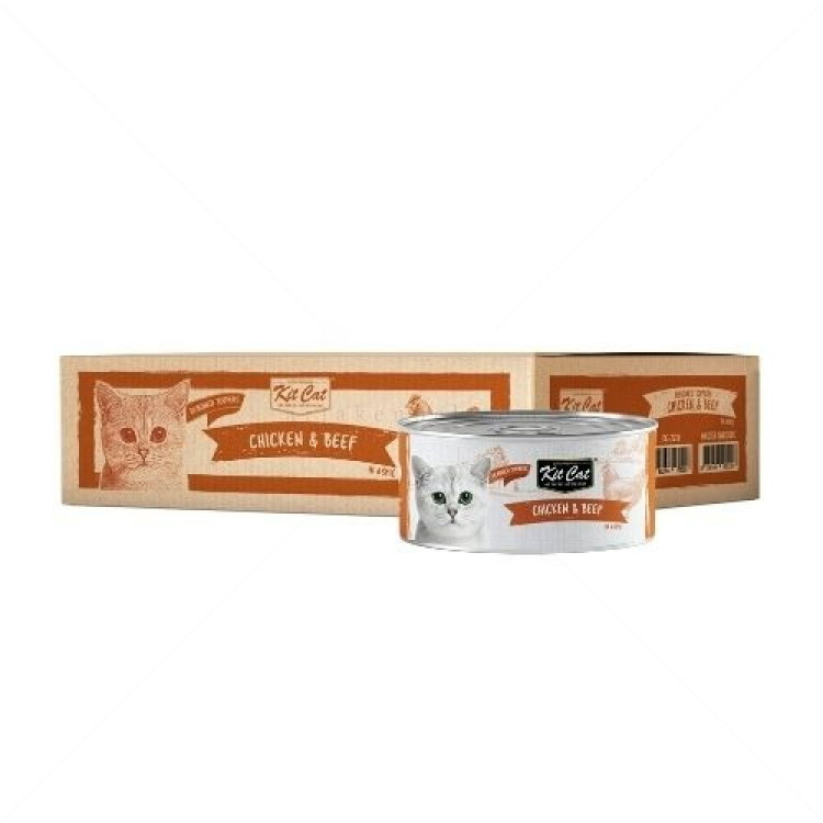 Консерва с пилешко и телешко месо в желе 80 гр KIT CAT Deboned Toppers Chicken & Beef in Aspic