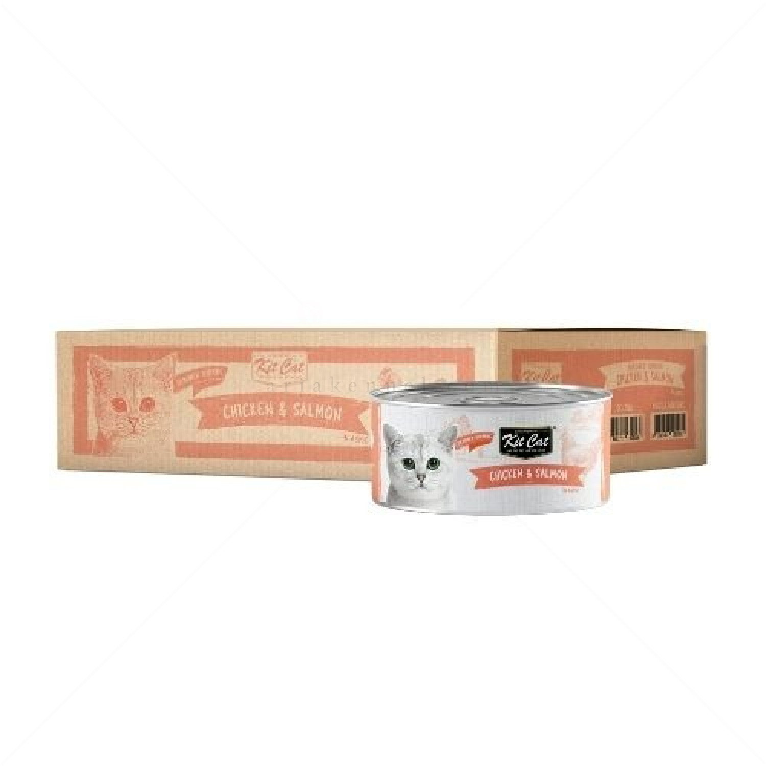 Консерва с пилешко месо и сьомга в желе 80 гр KIT CAT Deboned Toppers Chicken & Salmon in Aspic