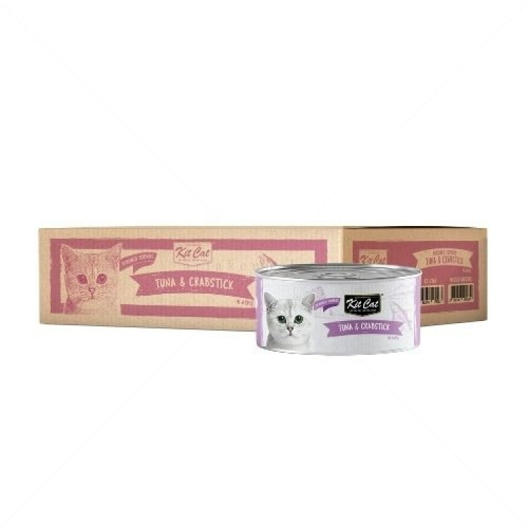 Консерва с риба тон и рулца от раци в желе 80 гр KIT CAT Deboned Toppers Tuna & Crabstick in Aspic