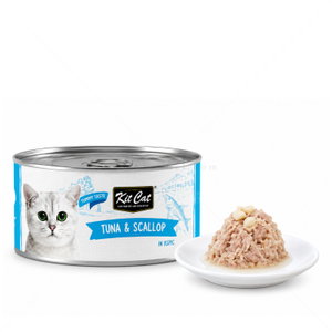 Консерва с риба тон и миди в желе 80 гр KIT CAT Deboned Toppers Tuna & Scallop in Aspic