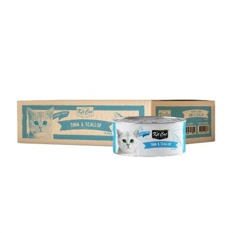 Консерва с риба тон и миди в желе 80 гр KIT CAT Deboned Toppers Tuna & Scallop in Aspic