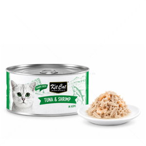 Консерва с риба тон и скариди в желе 80 гр KIT CAT Deboned Toppers Tuna & Shrimp in Aspic