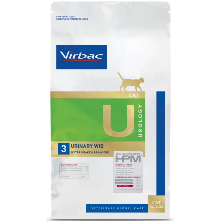 VIRBAC Cat Urology Urinary WIB U3 - 1.5 кг