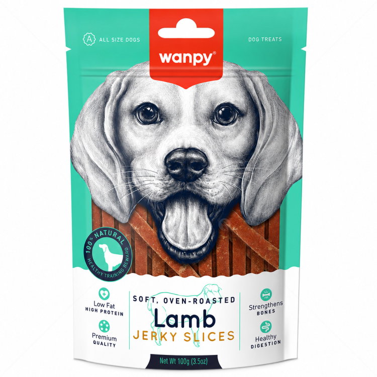Меки слайсчета агнешко филе, печени на фурна WANPY Soft Lamb Jerky Slices