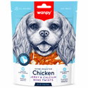 Калциеви кокалчета с пилешко месо WANPY Chicken Jerky & Calcium Bone Twists