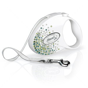 FLEXI Glam Splash Leaf S лента – Автоматичен повод с кристали SWAROVSKI, бял